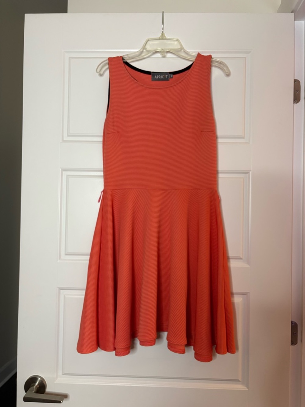 APRICOT Coral Ribbed Fit & Flare Sleeveless Dress - Size 10